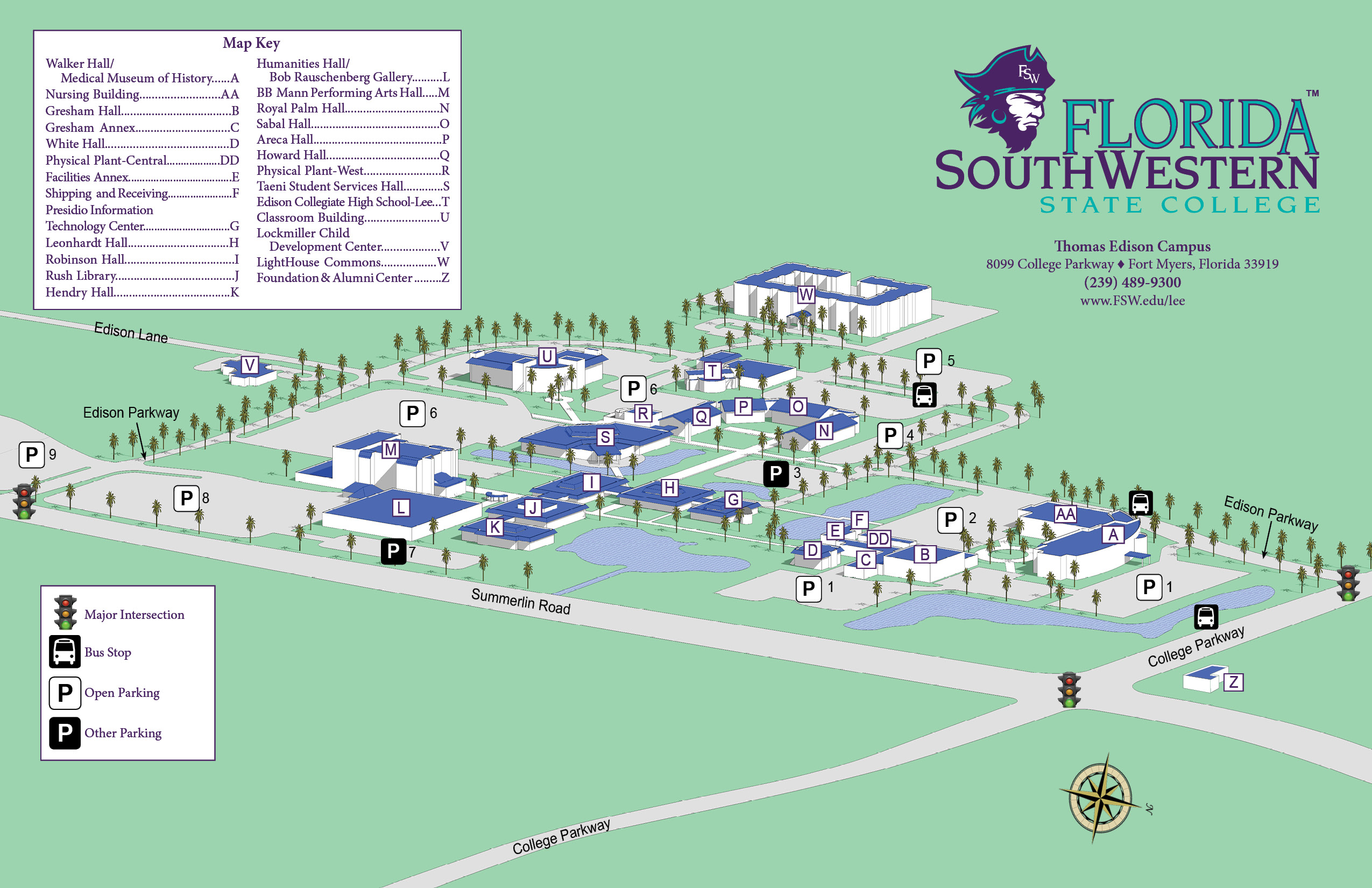 FSW Lee Campus Map